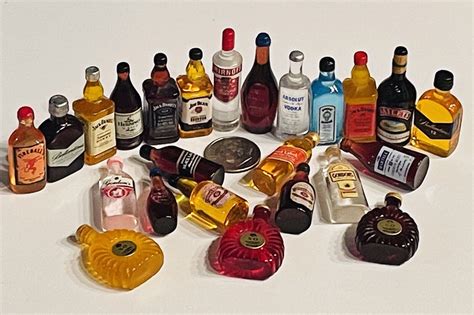 Barbie Dollhouse Miniature Drink Beer Alcohol Liquor Bottle Whiskey Lot