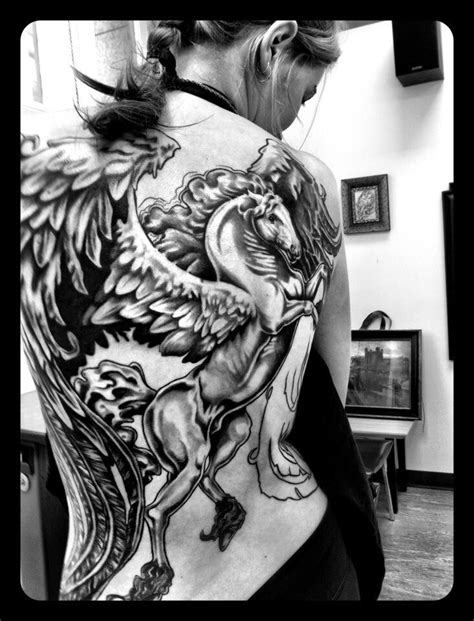 Gorgeous Pegasus Back Tattoo Pegasus Tattoo Body Art Tattoos Back