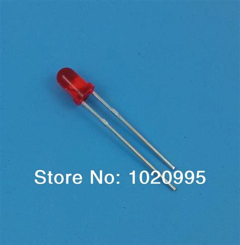 1000 Unids Lote Super Brillante Difusa 3 MM Rojo Diodo Emisor De Luz