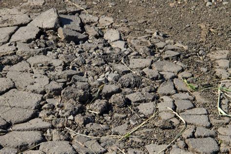 Smashed Asphalt Closeup Of Broken Road Stock Image Image Of