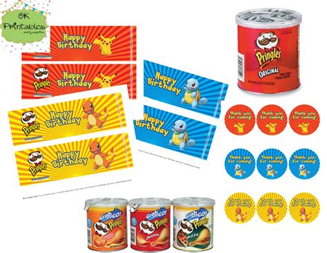 Mini Pringles Pokemon Printable Label Pokemon Pringles Label Pokemon