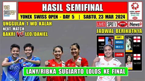 Hasil Semifinal Swiss Open Hari Ini Lanny Ribka Lolos Ke Final