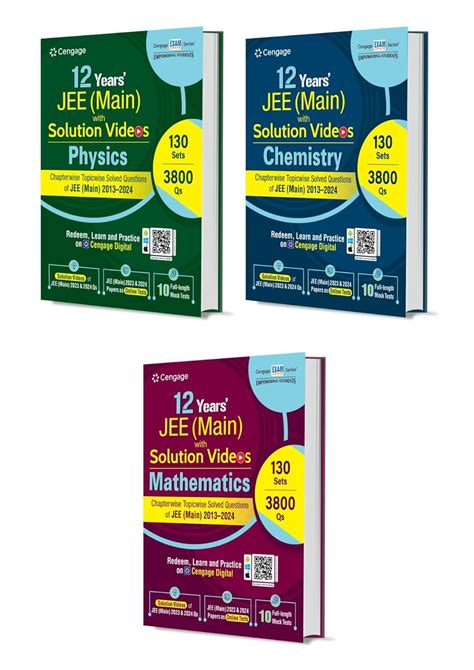 Buy 12 Years Jee Main With Solution Videos Physics Chemistry