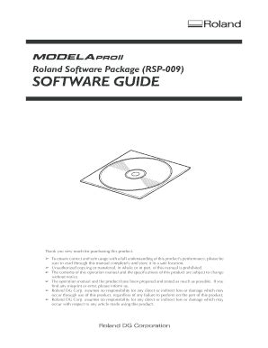 Fillable Online Roland Software Package RSP 009 Fax Email Print