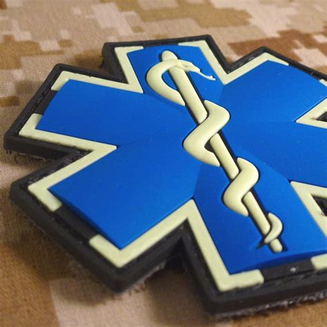 Glow Dark Ems Emt Medic Paramedic Morale Tactical Pvc 3d Fastener Patch