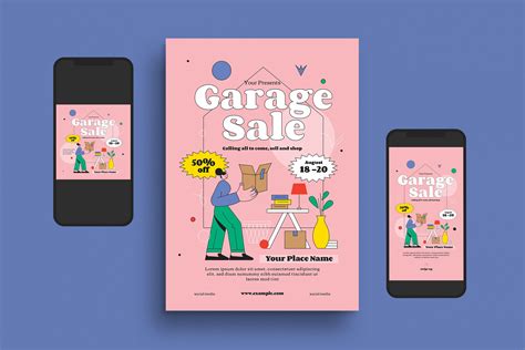 Garage Sale Flyer Set | Flyer Templates ~ Creative Market