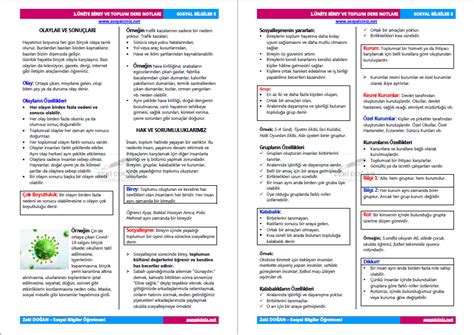 Sosyal Bilgiler Birey Ve Toplum Ders Notlar Sosyal Bilgiler
