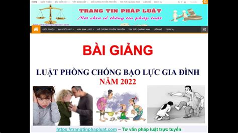 Bài giảng Luật Phòng chống bạo lực gia đình năm 2022 và Nghị định 76