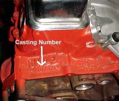 Small Block Chevy Engine Identification Numbers