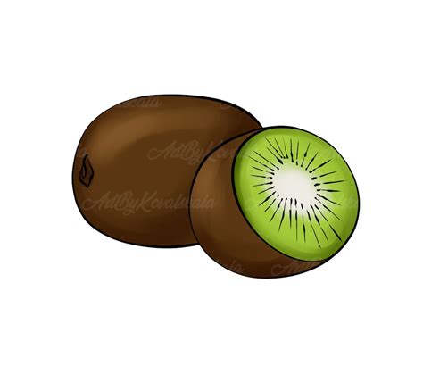 Kiwi Clipart, Kiwi PNG, Fruits Clip Art, Digital Download - Etsy