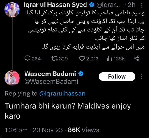 Waseem Badami Is Sweating Bullets After Someone Hacked His Twitter Lens