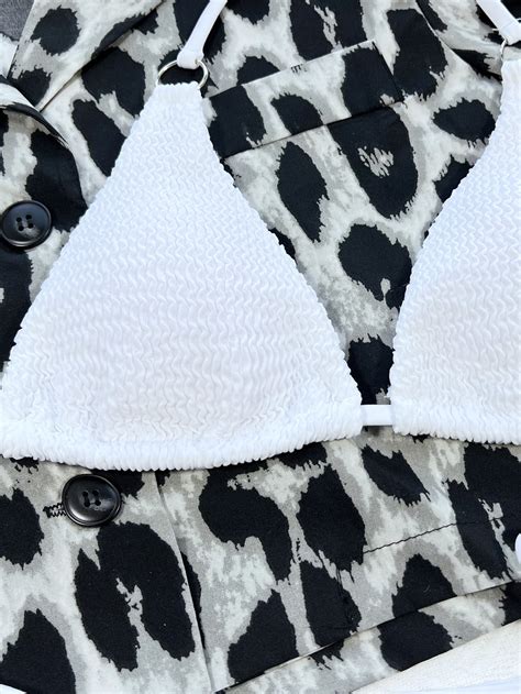 BKN1188 SET BIKINI TRIANGLE ĐAN DÂY EO VẢI GÂN CAM NÂU ĐEN LỌT KHE