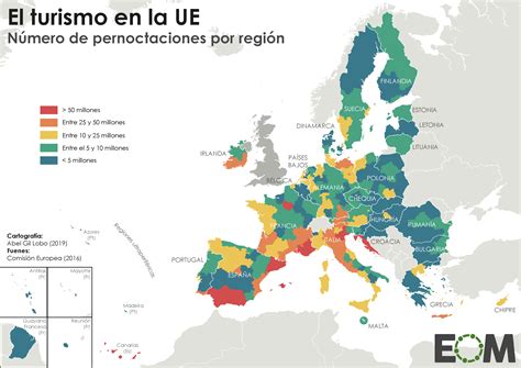 El turismo en la Unión Europea Mapas de El Orden Mundial EOM