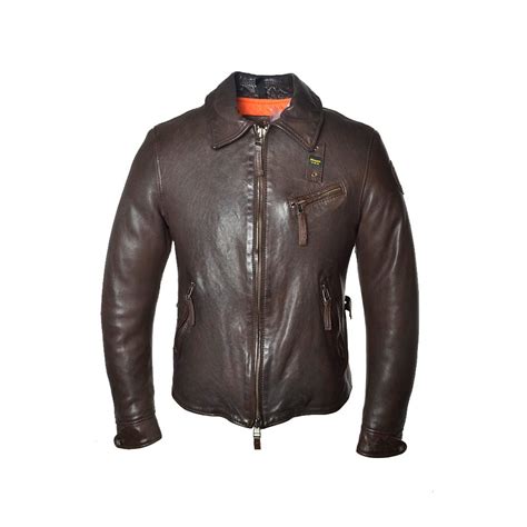 Leather Jacket Blauer Model Wblul In Dark Brown