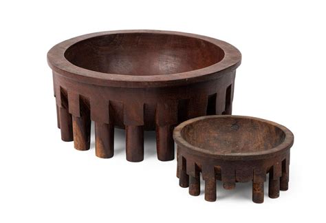 Lot Samoan Kava Bowl Carved Wood