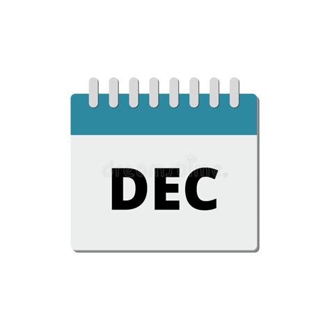 Diciembre Calendario Icono Calendario Signo Diciembre Mes S Mbolo