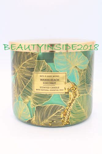 Bath And Body Works Waikiki Beach Coconut Wick Candle Oz New