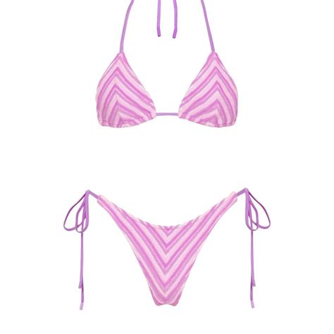 Triangl Pink Bikini Set Top Bottom Lightly Worn Depop