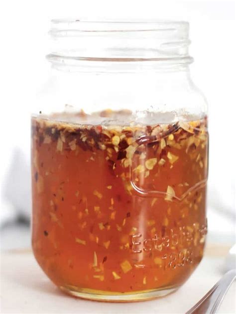 Spicy Hot Honey Sauce Recipe Garlic And Chili Infused Honey Recipe