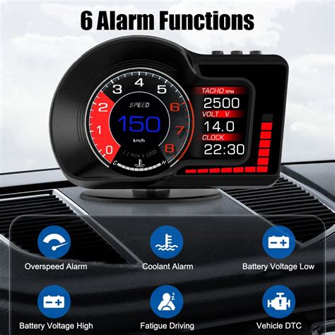 Araba Head Up Display F Obd Hud Gps Kilometre Saat Rpm L Er H Zland R