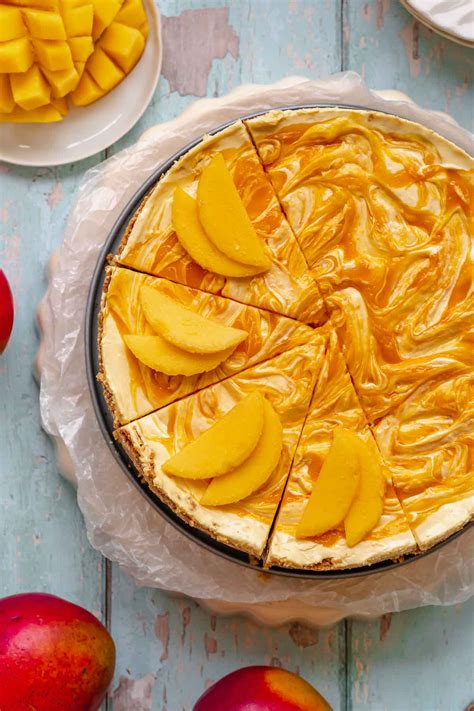 No Bake Mango Cheesecake The Cozy Plum