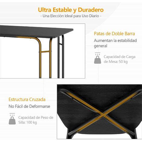 Costway Conjunto Mesa Y Sillas Comedor Piezas Conjunto Mesa Y Sillas