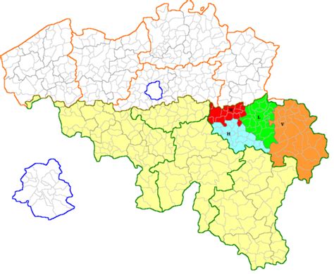 Geo Belgium Administrative Arrondissements Of The Li Ge Province