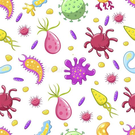 Bacteria And Germs Icon Set Stock Vector Illustration Of Bacteria