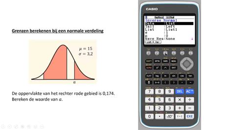 Grenzen Berekenen Bij Een Normale Verdeling Casio Fx Cg Youtube