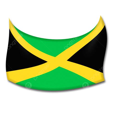 Bandera Jamaica Transparente Con Tela PNG Bandera Jamaicana Ondeando