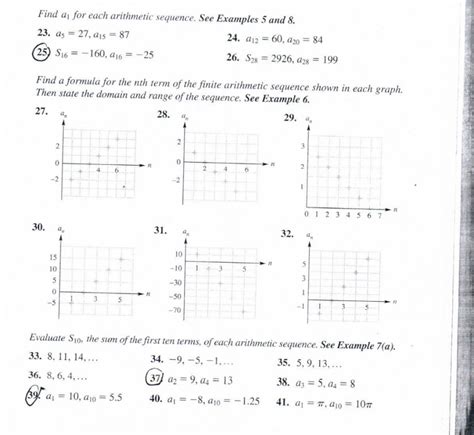 Solved Find A1 For Each Arithmetic Sequence See Examples 5