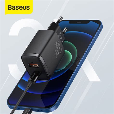 Baseus Carregador Usb W Suporte Tipo C Pd Carregamento R Pido Porta