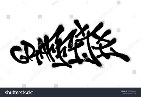 Sprayed Graffiti Font Overspray Black Over Stock Vector Royalty Free