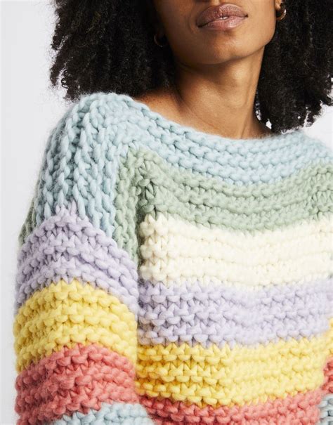 Rainbow Sweater In Rainbow Sweater Sweater Knitting Patterns