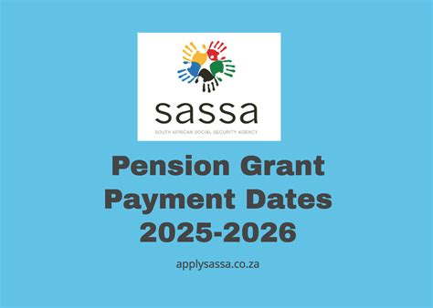 Pension Grant Payment Dates 2025 2026 Sassa Grant 2025