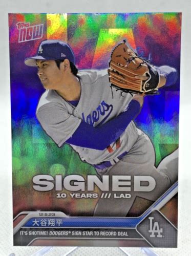 2023 Topps NOW Shohei Ohtani Signed 10 Years Kanji Foil OS 21 SSP EBay