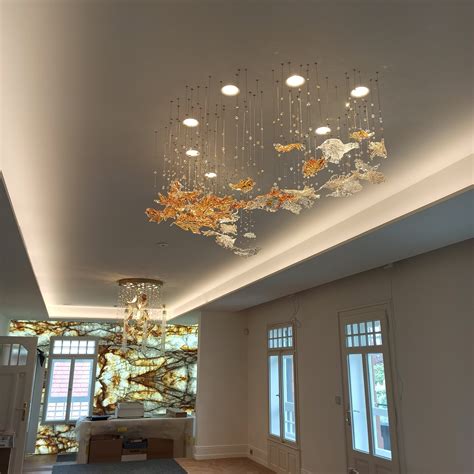 Maple Leaf Crystal Chandelier — Wranovsky Bohemian Crystal