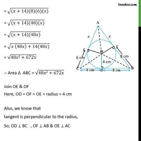 Ex 10 2 12 A Triangle ABC Is Drawn To Circumscribe A Circle