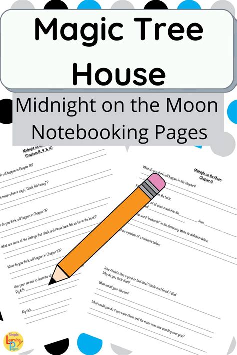 Magic Tree House Midnight On The Moon Notebooking Pages Magic