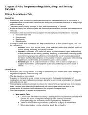 Chapter Pain Docx Chapter Pain Temperature Regulation Sleep And