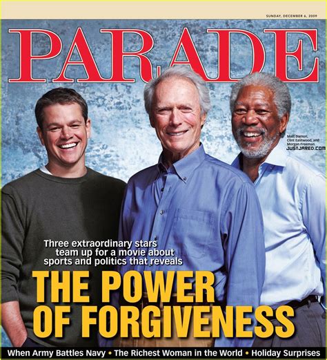 Matt Damon Morgan Freeman Clint Eastwood Cover Parade Photo