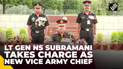 Lt Gen Ns Raja Subramani Takes Charge As New Vice Army Chief Receives