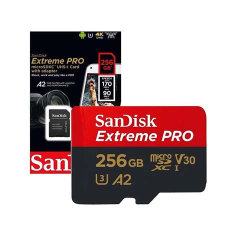 Cartão de Memória Micro SD Sandisk Extreme Pro 256Gb 200mb s a partir