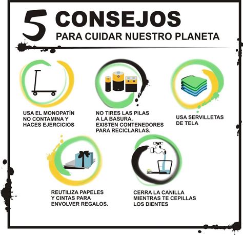 Infografia 5 Consejos Para Cuidar Nuestro Planeta Medio Ambiente Pinterest Servilletas De