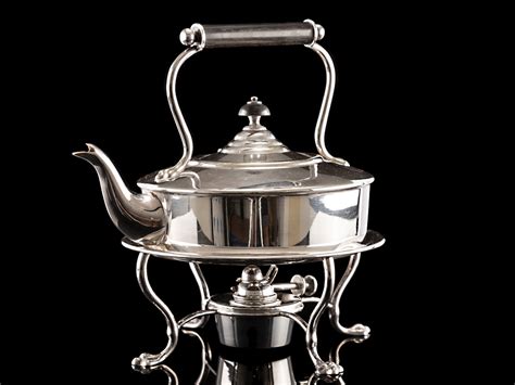 C Hukin N Heath Silver Plated Spirit Kettle Parade Antiques