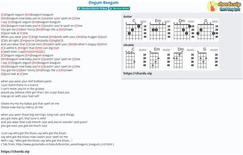 Chord: Oogum Boogum - tab, song lyric, sheet, guitar, ukulele | chords.vip