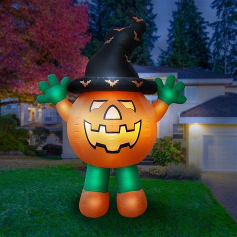 10 Ft Giant Airblown Inflatable Halloween Pumpkin Man With Internal