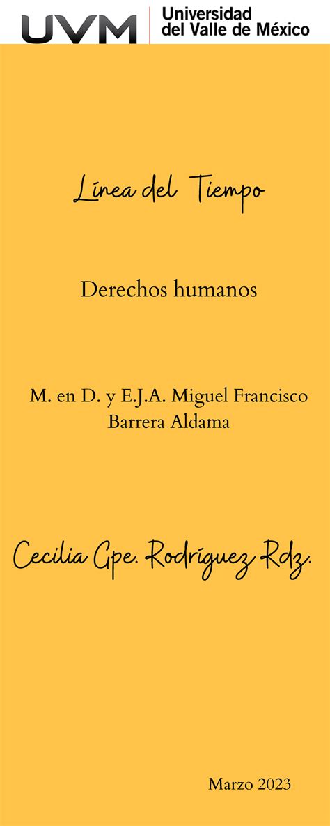 Linea de tiempo derechos humanos Línea del Tiempo Derechos humanos