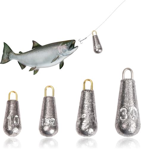 20 Pcs Plomb de Pêche en Forme Poids de Pêche Plombs Plomb Peche Mer