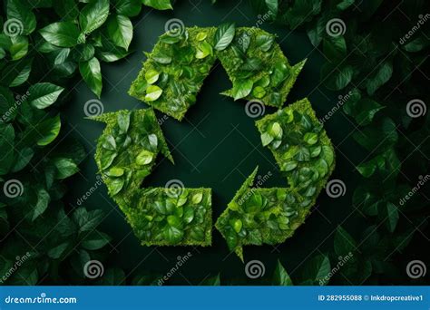 Recycling Symbol Made From Nature Green Leaves And Plants Stock Illustration Illustration Of